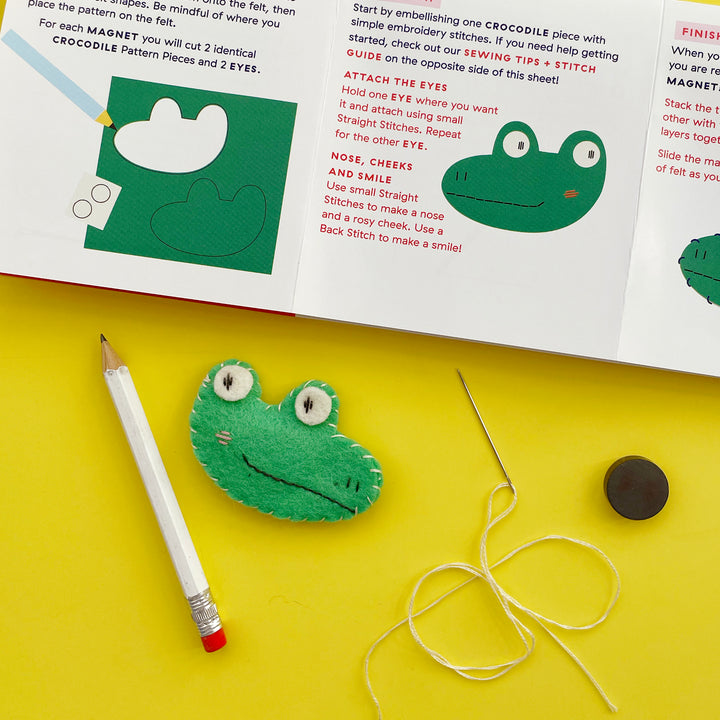 Felt Crocodile Sewing Kit