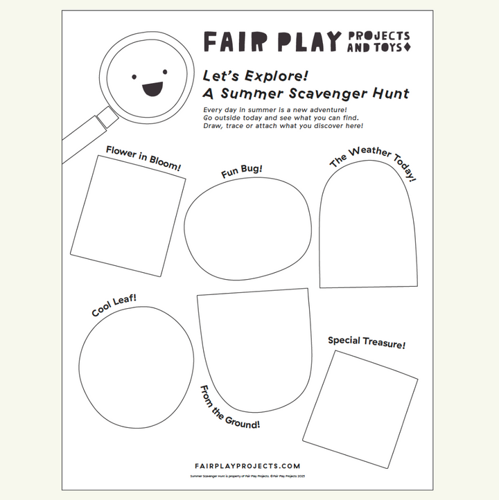 Let's Explore: Summer Scavenger Hunt Printable Download