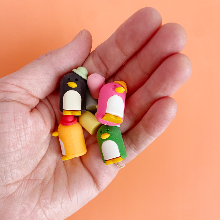Colorful Penguins Puzzle Erasers