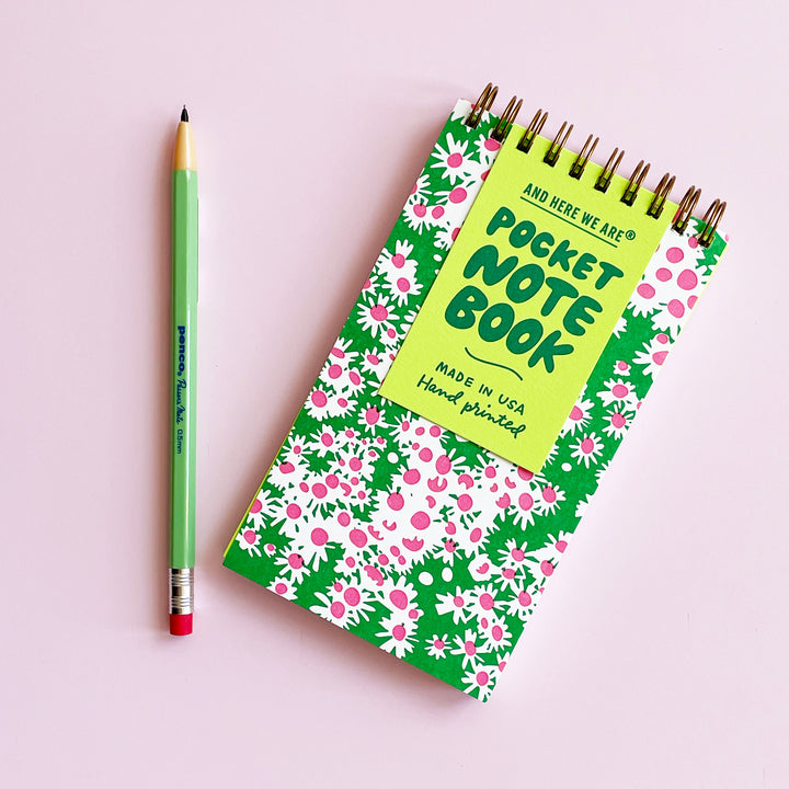 Aster Wildflower Letterpress Spiral Notebook