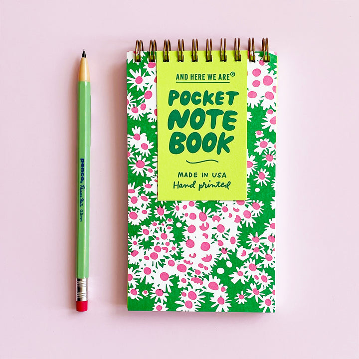 Aster Wildflower Letterpress Spiral Notebook