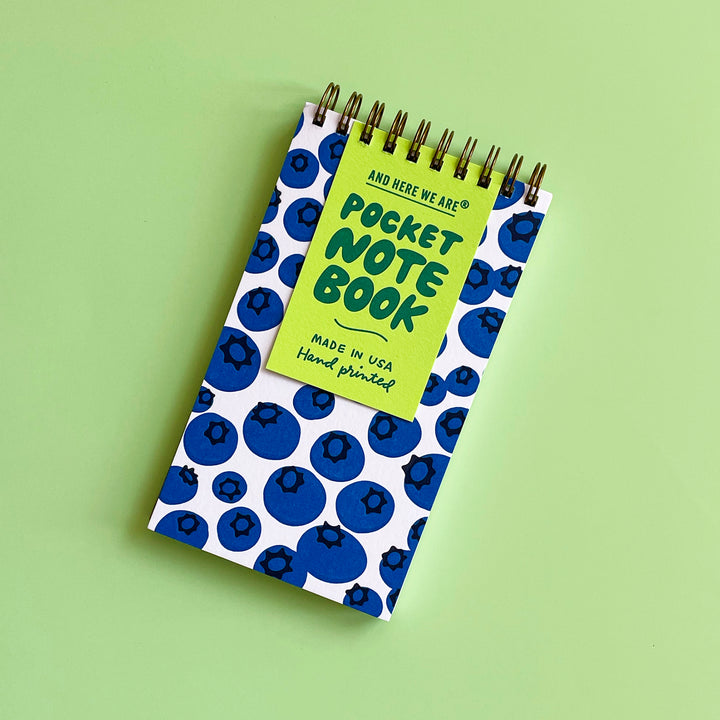 Blueberries Letterpress Spiral Notebook