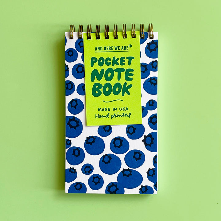 Blueberries Letterpress Spiral Notebook