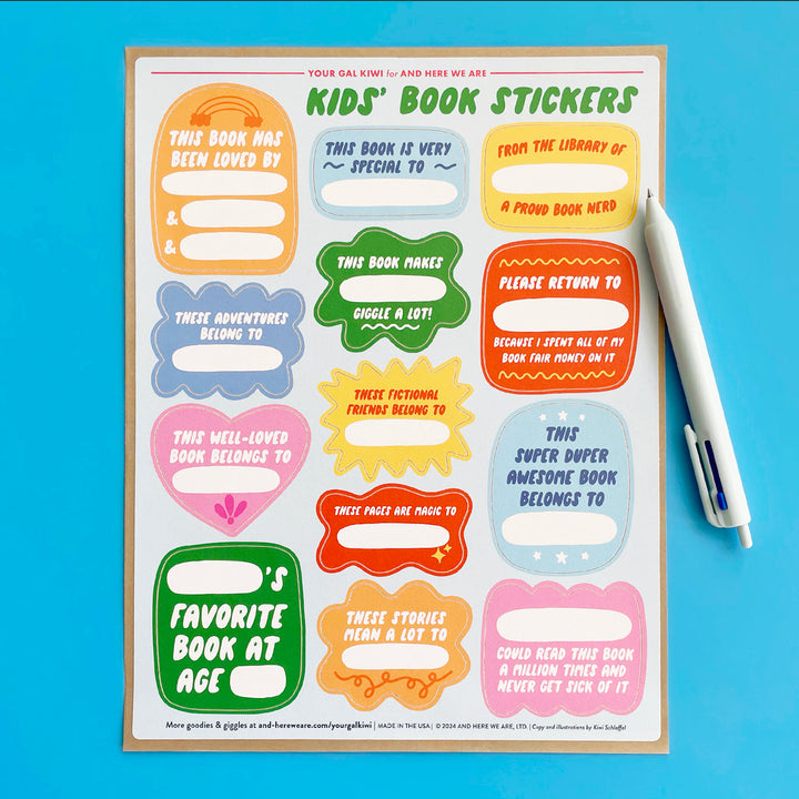Kids' Book Plate Stickers