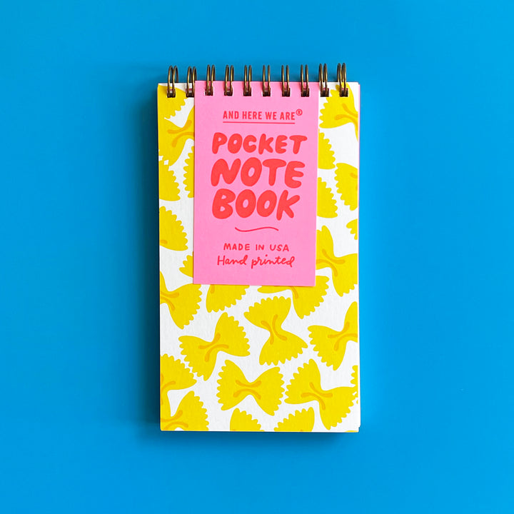 Farfalle Pasta Letterpress Spiral Notebook