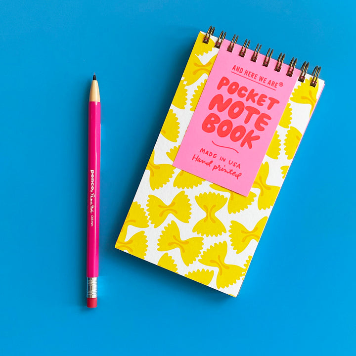 Farfalle Pasta Letterpress Spiral Notebook