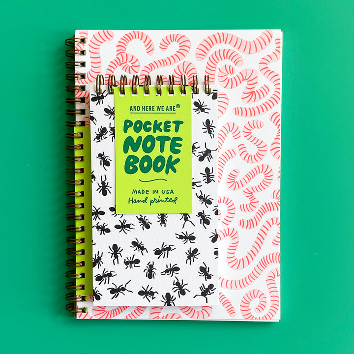 Worms Letterpress Spiral Notebook