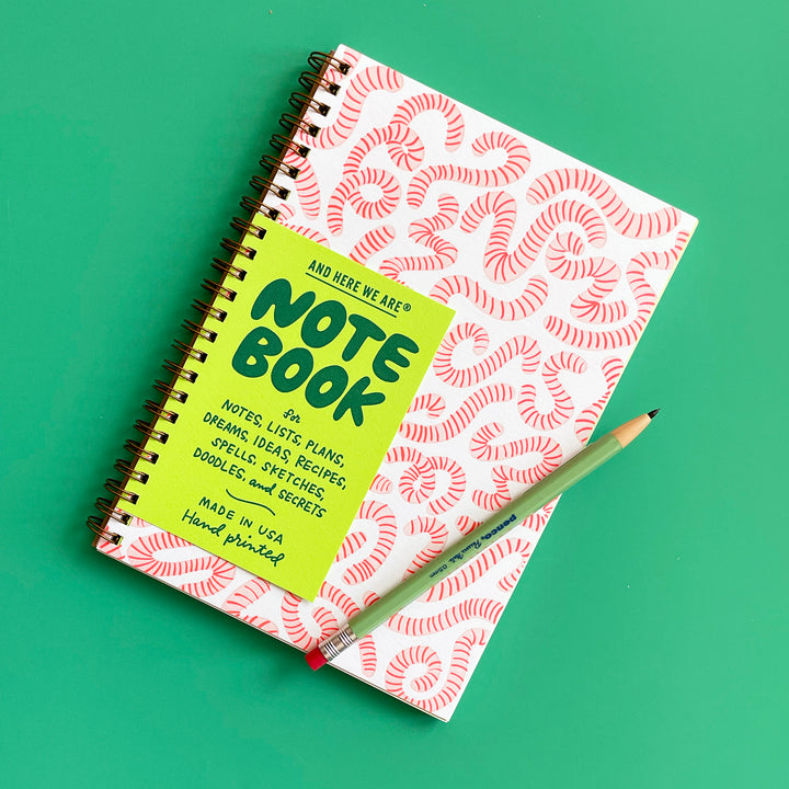 Worms Letterpress Spiral Notebook
