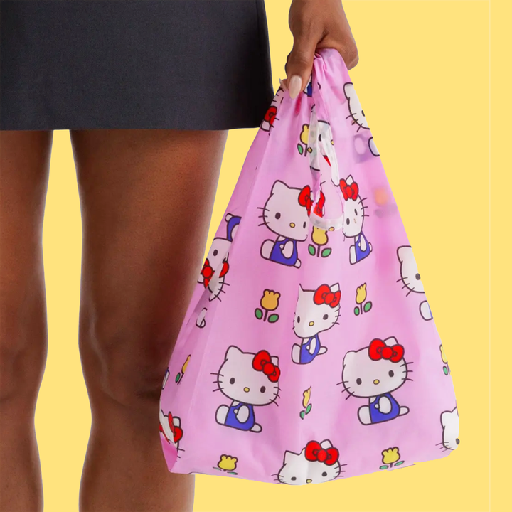 Hello Kitty Pink Floral Reusable Bag