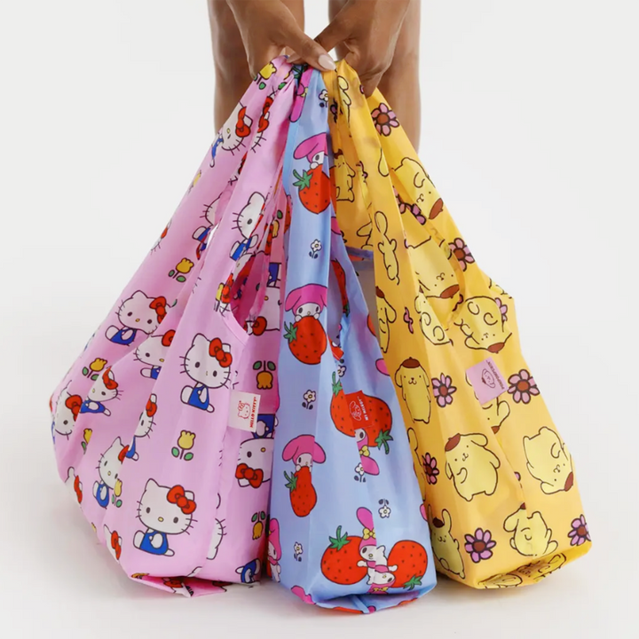 Set of 3 Hello Kitty and Friends Florals Reusable Bags