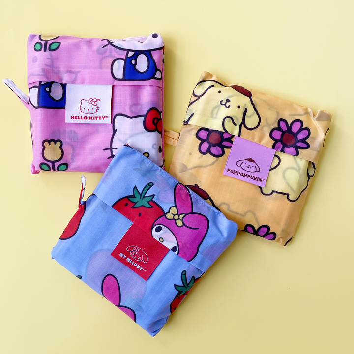 Set of 3 Hello Kitty and Friends Florals Reusable Bags