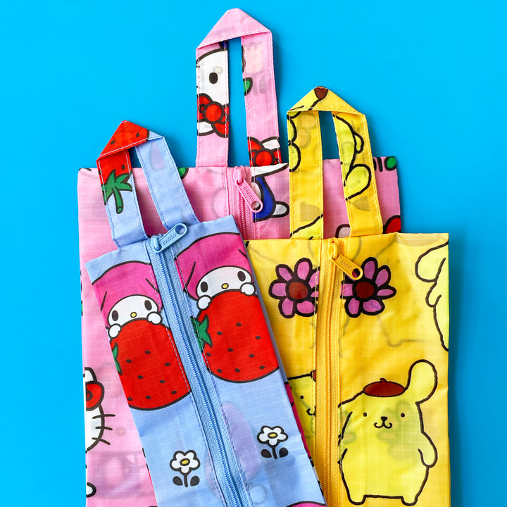 Set of 3 Hello Kitty and Friends Florals Zip Bags