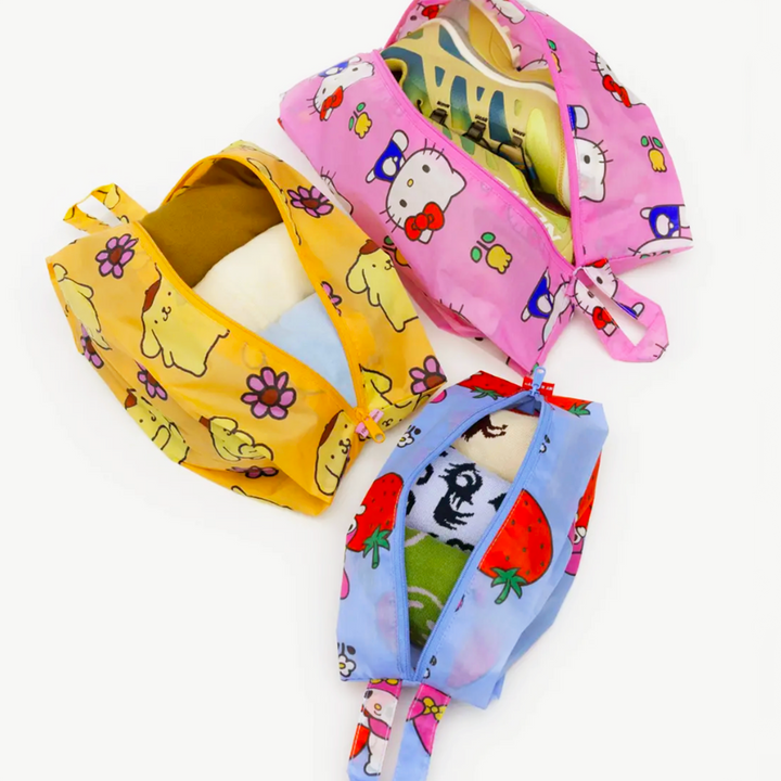 Set of 3 Hello Kitty and Friends Florals Zip Bags