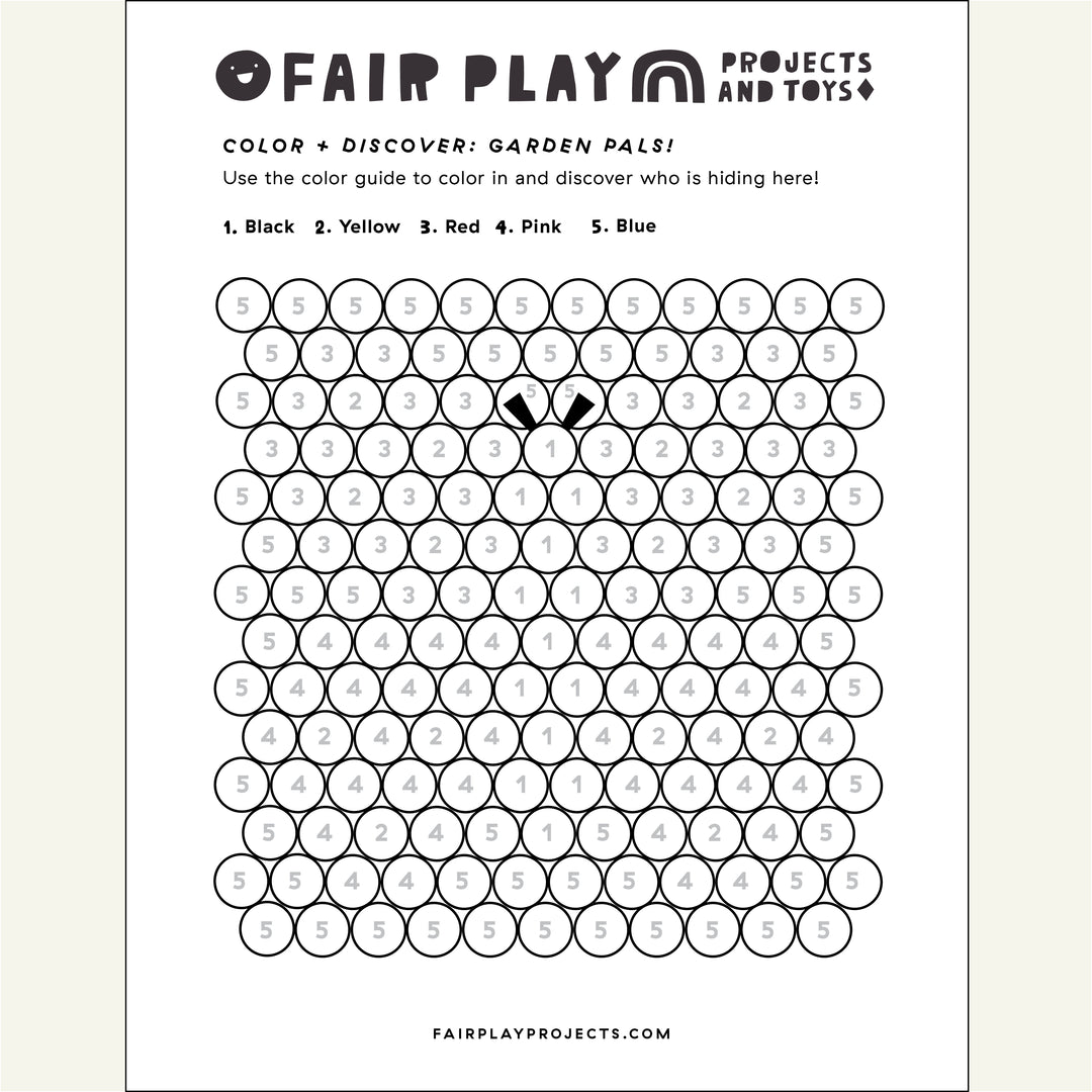 Color + Discover: Garden Pals Printable Download