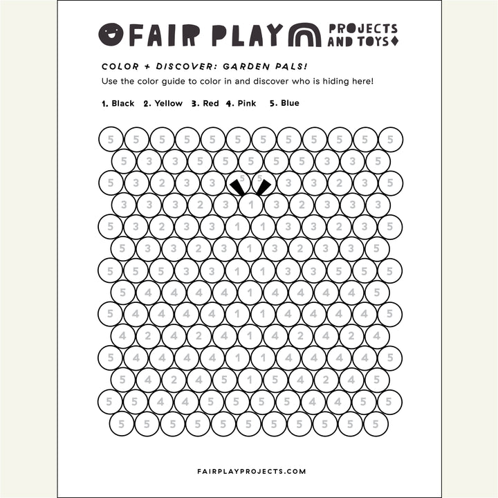 Color + Discover: Garden Pals Printable Download
