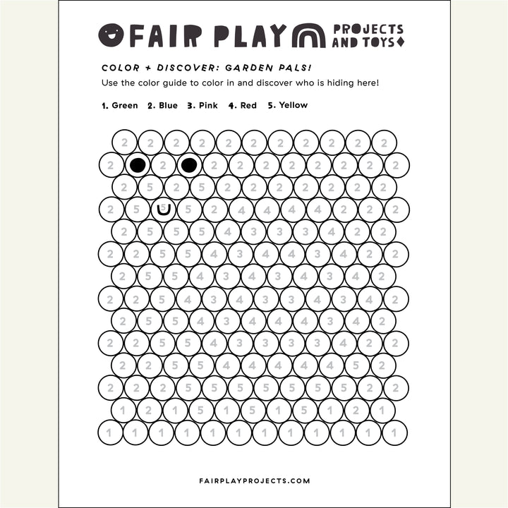 Color + Discover: Garden Pals Printable Download