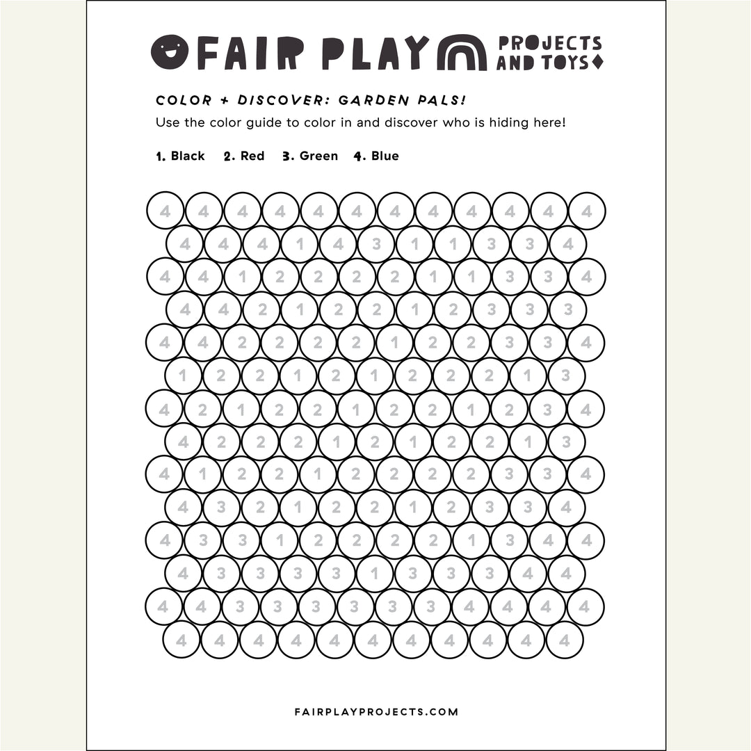 Color + Discover: Garden Pals Printable Download