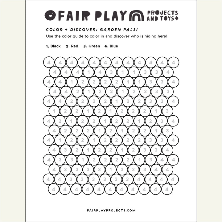 Color + Discover: Garden Pals Printable Download