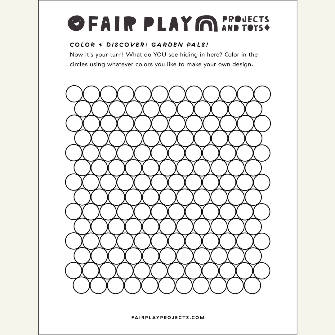 Color + Discover: Garden Pals Printable Download