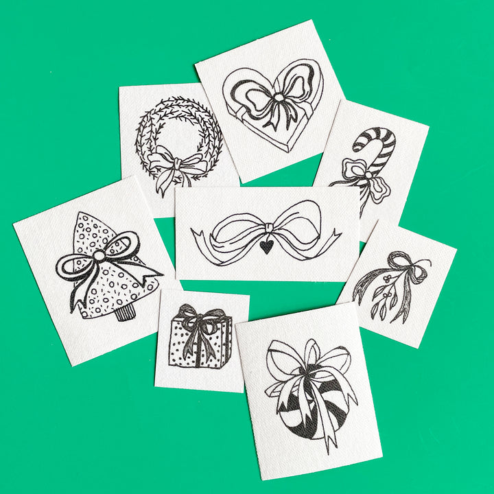 Holiday Bows Embroidery Pattern