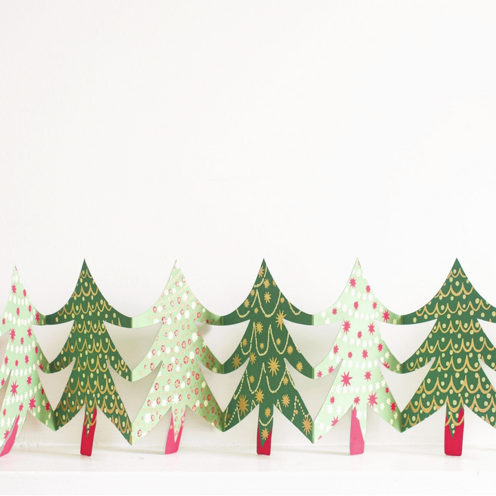 Christmas Tree Concertina Garland