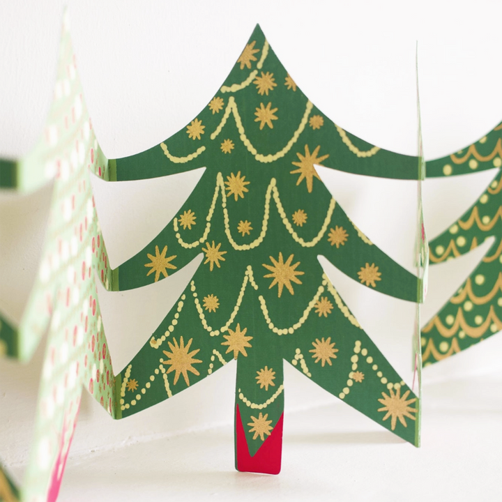 Christmas Tree Concertina Garland