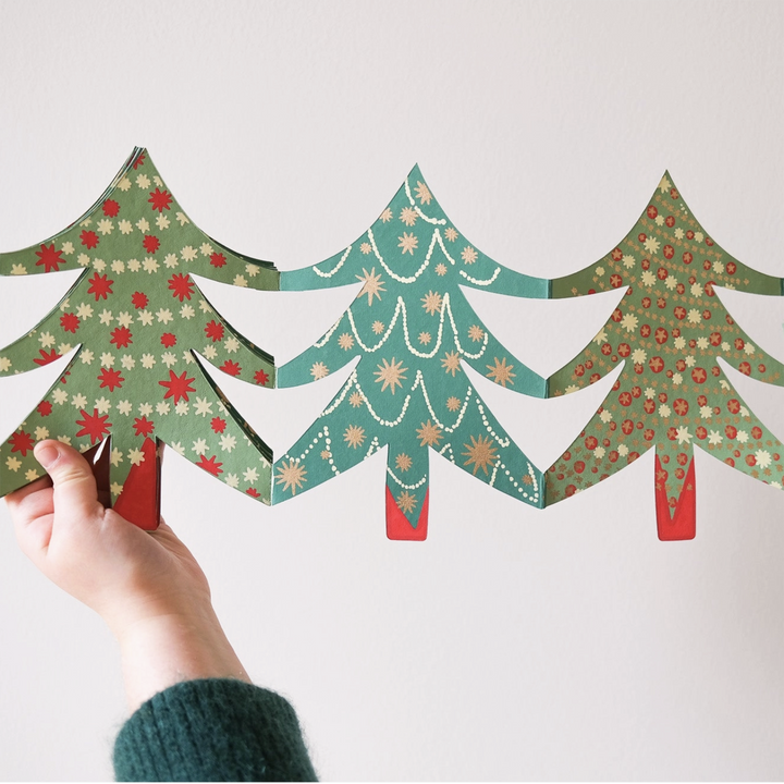 Christmas Tree Concertina Garland