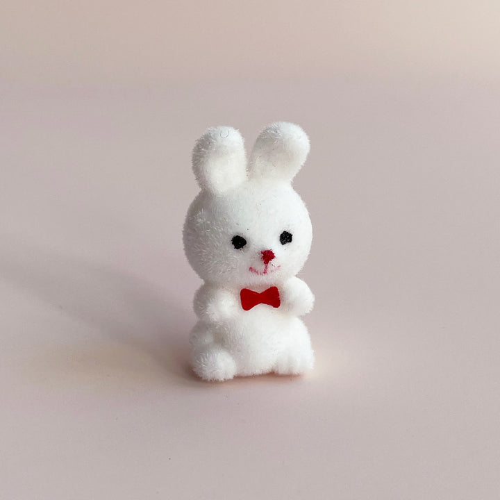 Tiny Flocked Rabbit