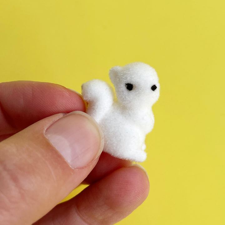 Tiny Flocked Baby Squirrel