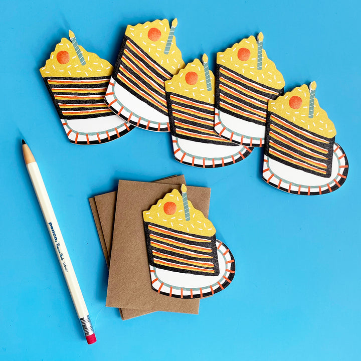 Set of 6 Birthday Cake Mini Cards