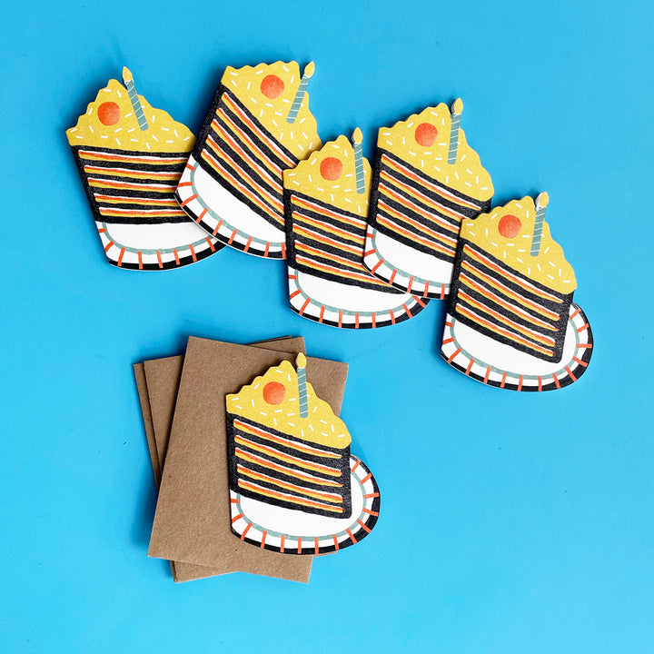 Set of 6 Birthday Cake Mini Cards