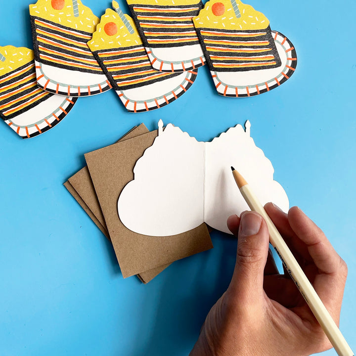 Set of 6 Birthday Cake Mini Cards