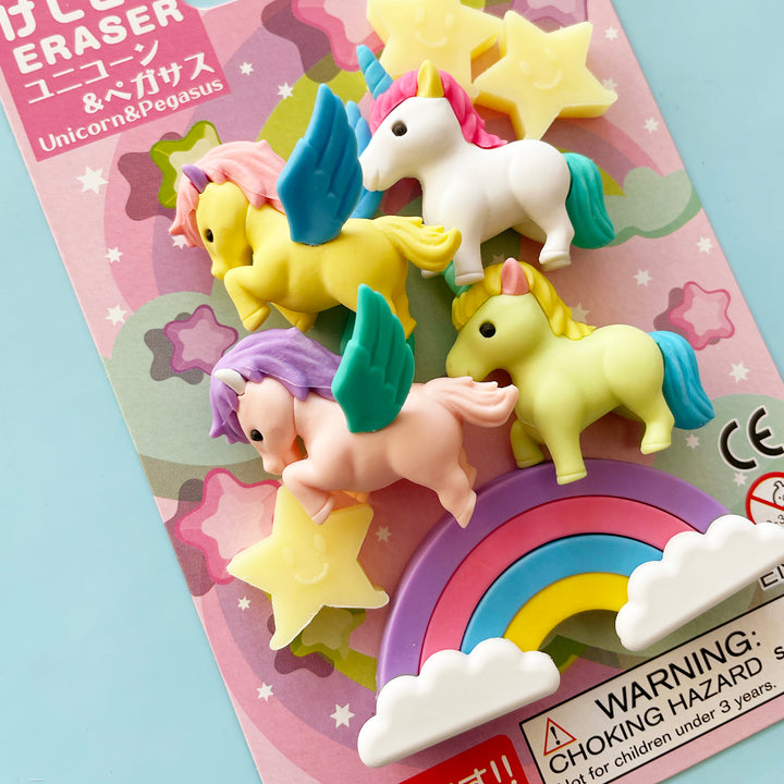 Ponies and Unicorns Puzzle Eraser Set
