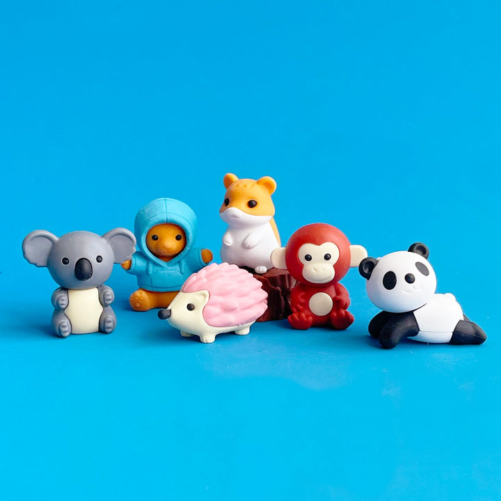 Animals in the Woods Puzzle Eraser Set