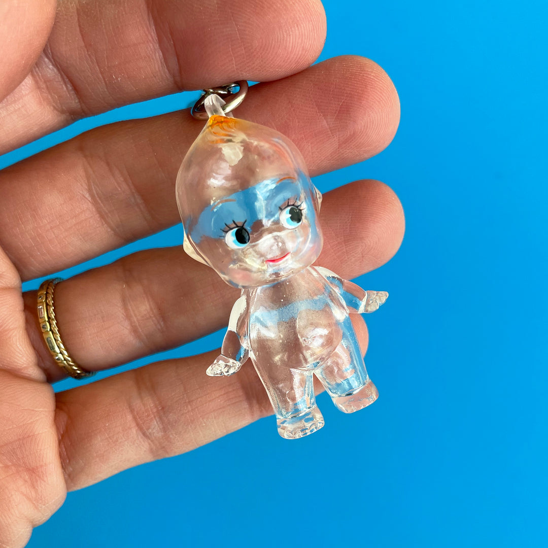 Clear Kewpie Doll Keychain