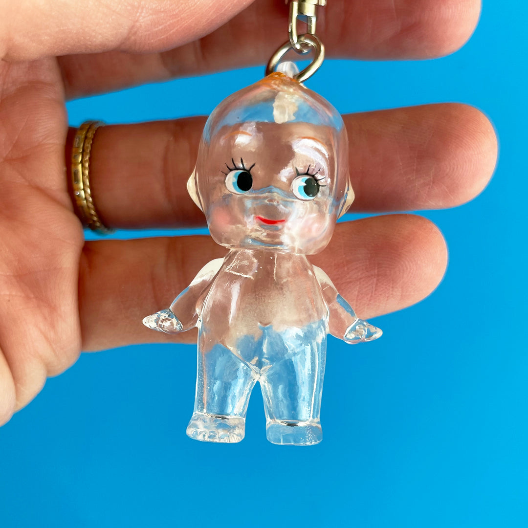 Clear Kewpie Doll Keychain