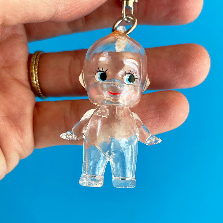 Clear Kewpie Doll Keychain