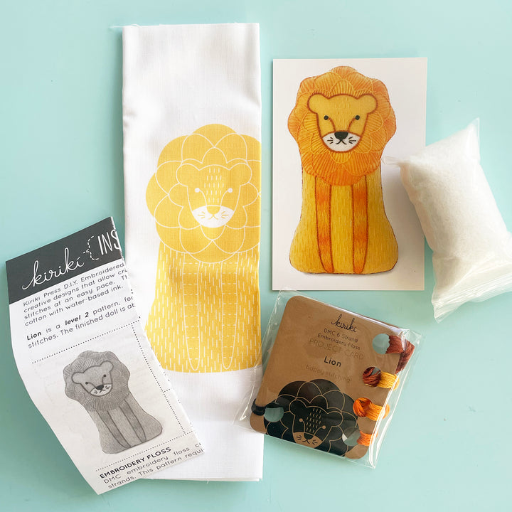 Lion Embroidery Kit