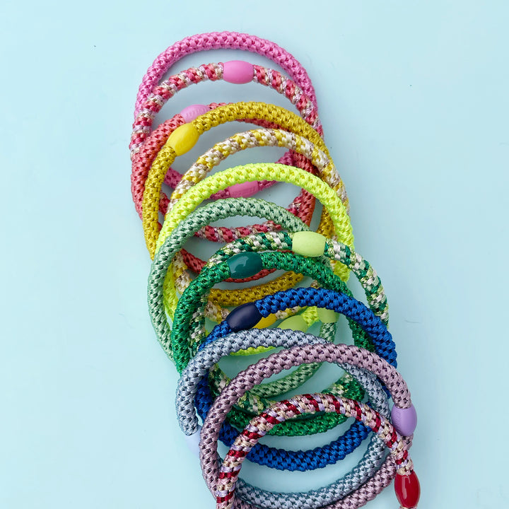 Thin Rainbow Hair Tie Bracelet Singles
