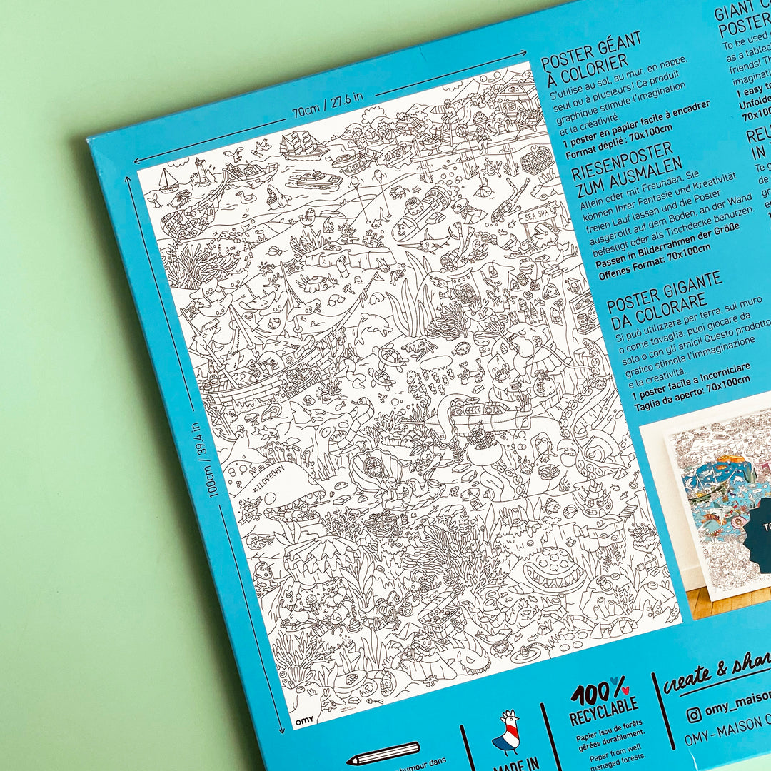 Ocean Giant Coloring Poster