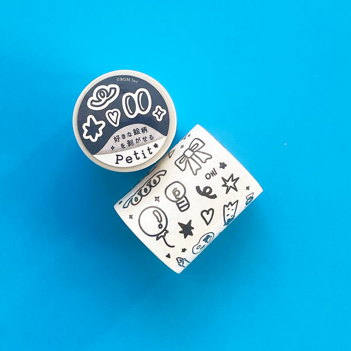 Black and White Petit Sticker Roll