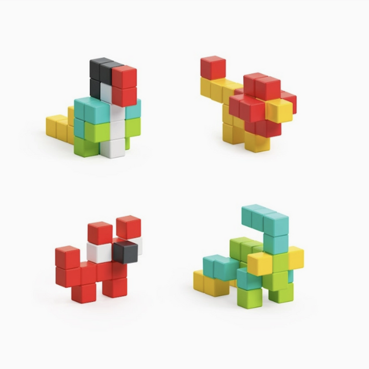 Magnetic Block Set - 200 Pieces