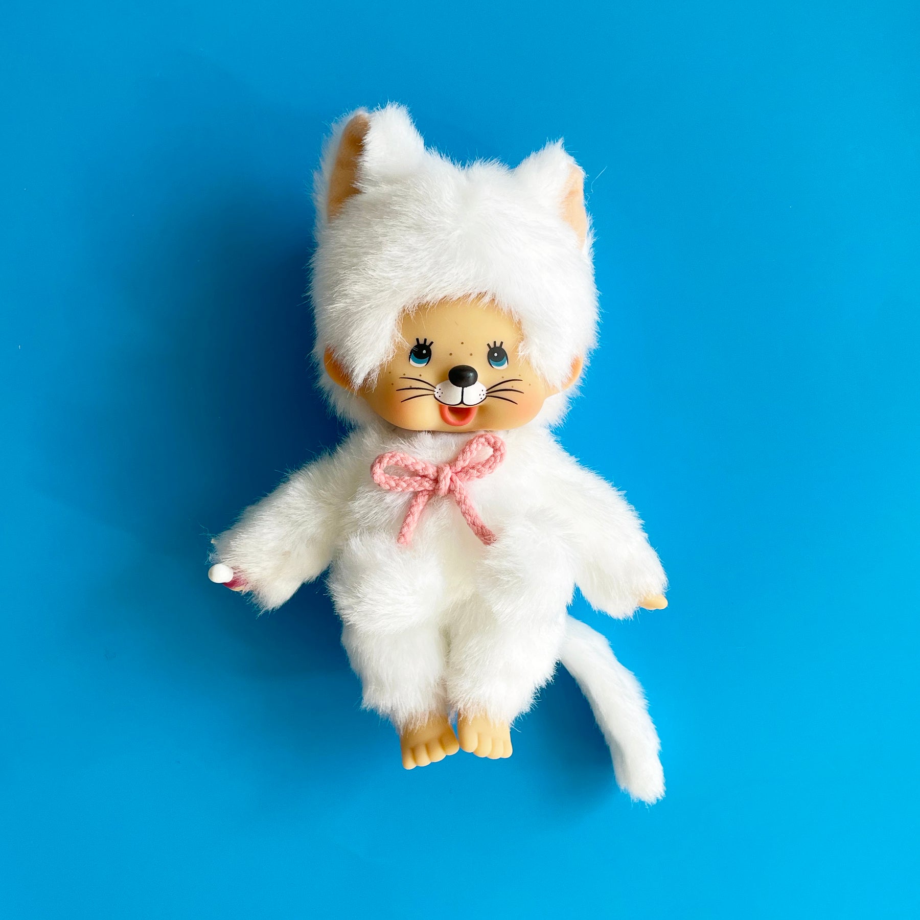 White Cat Monchhichi Doll – Fair Play Projects