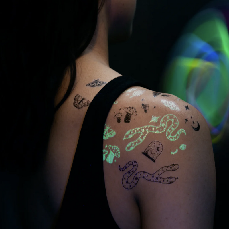 The Curiosities Tattoo Sheet (Glow in the Dark)