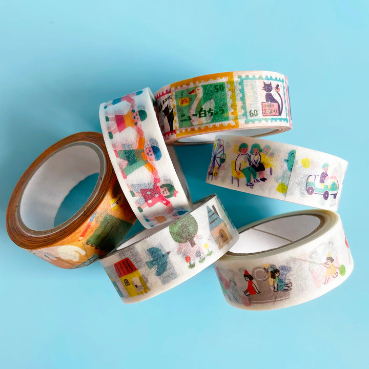 Vintage-Style Illustrated Washi Tape