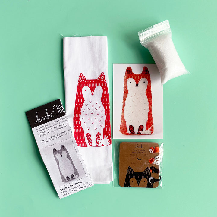 Fox Embroidery Kit
