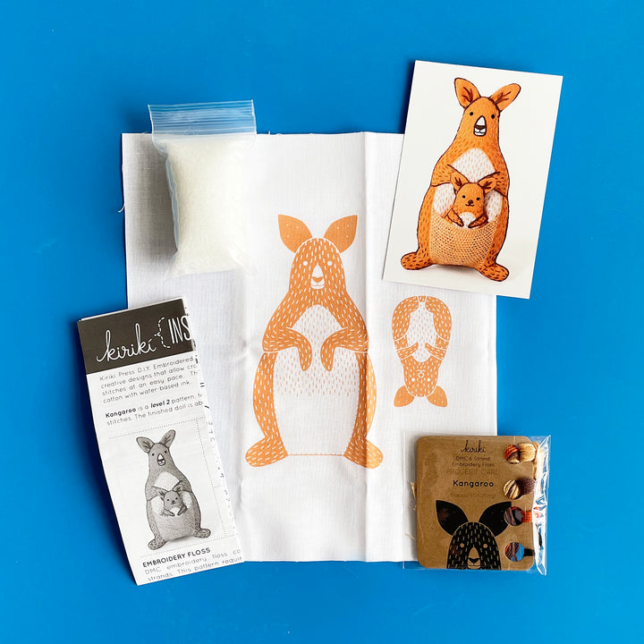 Kangaroo (and Joey) Embroidery Kit
