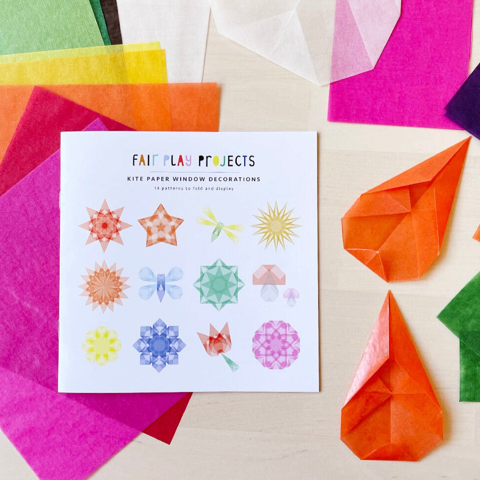100 Sheets of Small, Transparent, Colorful Kite Paper for Waldorf