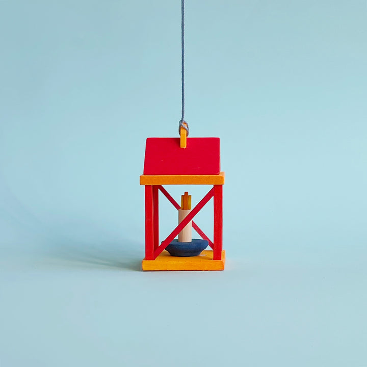 Wood Lantern Ornament
