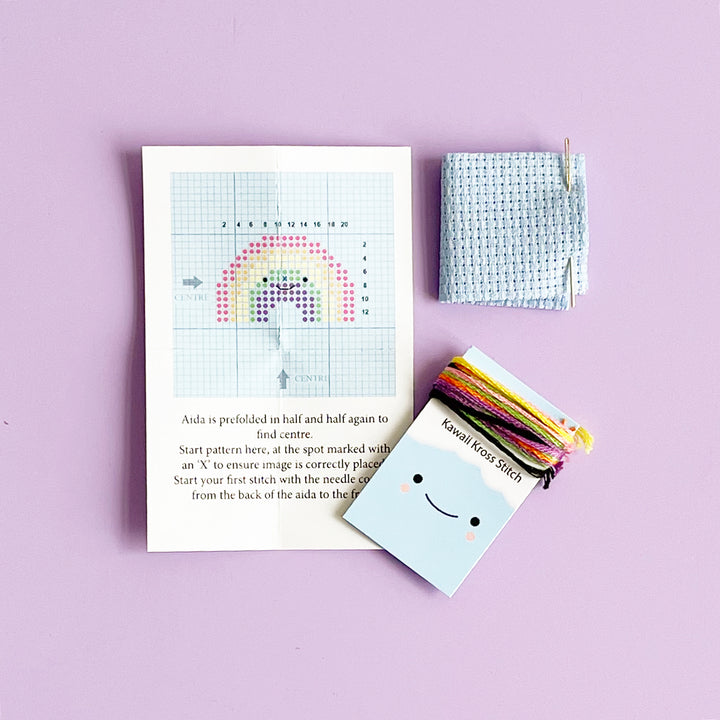 Rainbow Mini Cross Stitch Kit